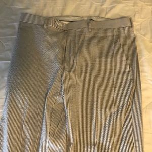 Greg Norman grey seersucker pants